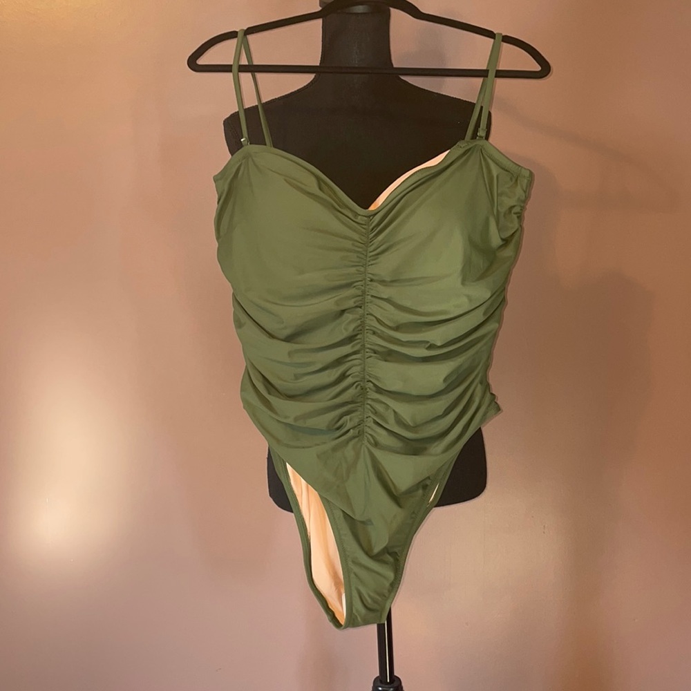 NWT J. Crew Ruched sweetheart one-piece Sz 18